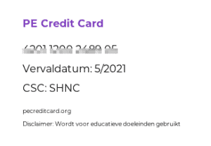 creditcard voorbeeld