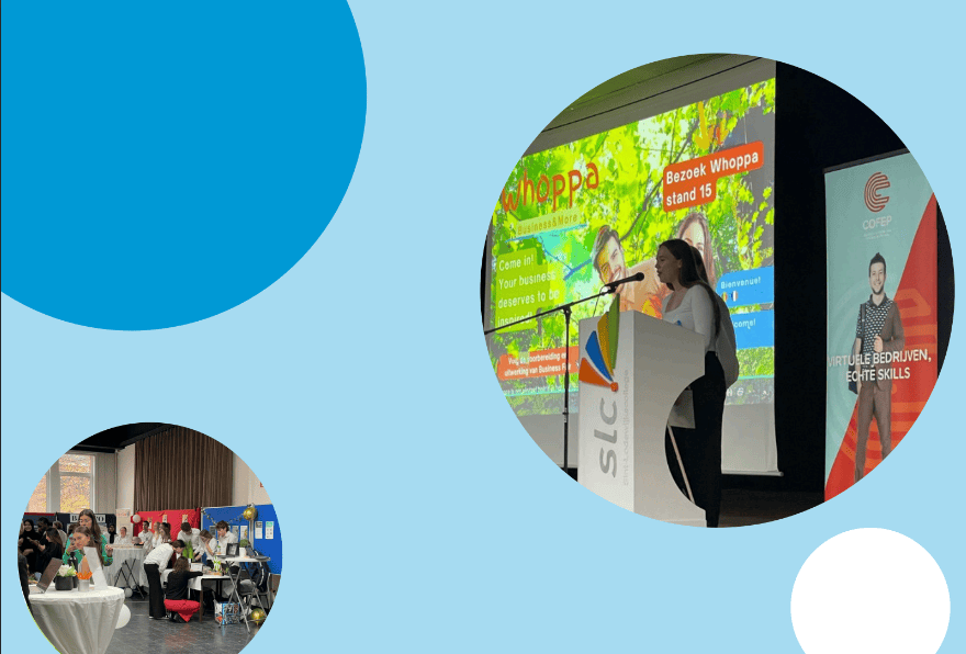 Spreker op regionale beurs Lokeren tijdens presentatie.