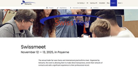 Deelnemers van SwissMeet 2025 tijdens netwerksessie in Payerne.